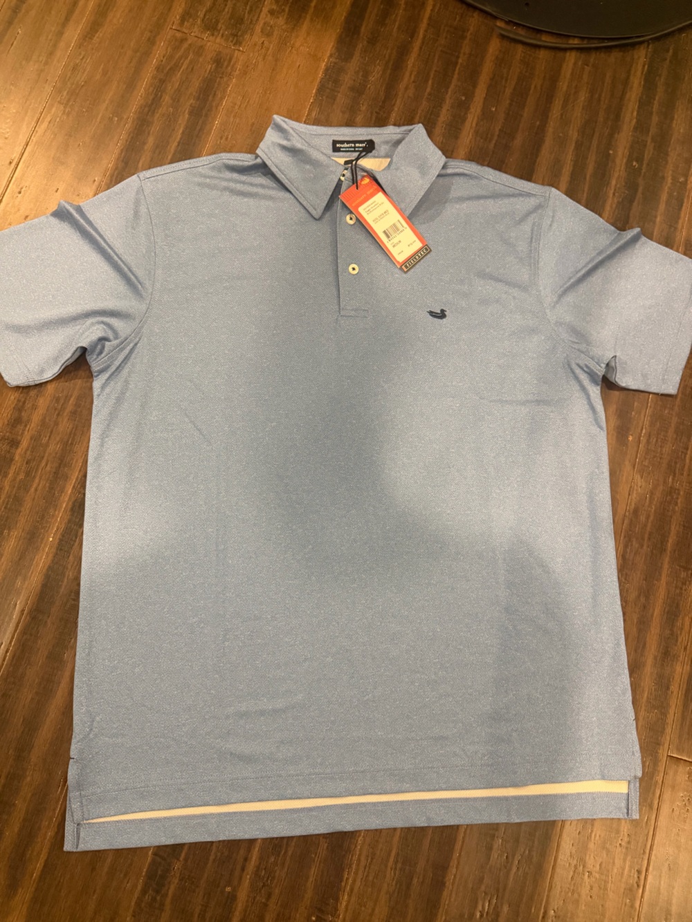 Southern Marsh Light Blue Heather Performance Polo